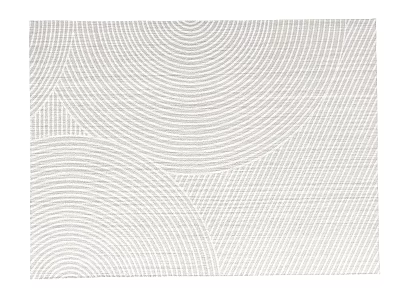 Square Area Rug With Geometric Line Patterns In Light Tones 3d model