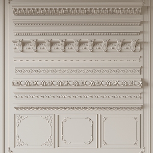 French plaster line 3d model