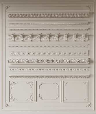 French plaster line 3d model