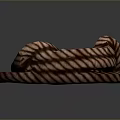 Soft Material Woven Striped Brown And White Coiled Household Accessory For Home Decor