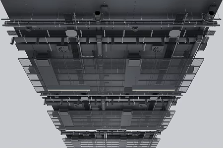 modern industrial ceiling 3d model