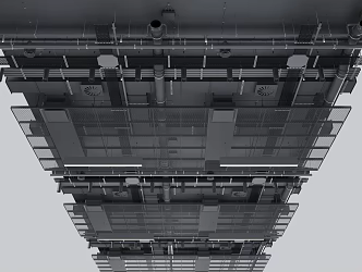modern industrial ceiling 3d model