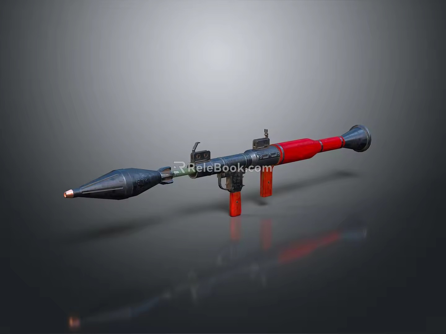 Rocket rocket launcher to air weapon to air missile shoulder missile shoulder rocket 3d model