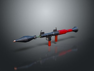 Rocket rocket launcher to air weapon to air missile shoulder missile shoulder rocket 3d model