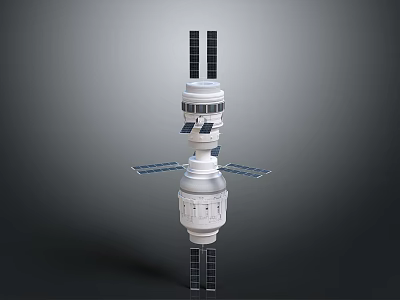 Advanced Orbital Space Station Design Featuring Modular Structure And Solar Arrays 3d model