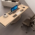 Modern Office Desk And Chair Set With Computer Storage Drawers Design
