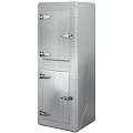Modern Metal Entryway Side Cabinet With Multiple Doors And Storage Design