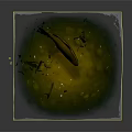 Vibrant Orange Fish With Green Aquatic Plants On White Foam Base Against Dark Backdrop