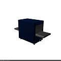 Commercial Equipment With Blue Main Body And Conveyor Belt For Item Inspection