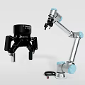 Industrial Robotic Arm And Mechanical Gripper For Automation Applications
