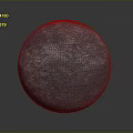 Dark Artistic Sphere With Yellow Orange Spots And Textured Reflective Base