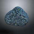 Natural Blue Stone With Irregular Shape Green Specks And Dark Background 3d model