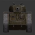 Military Tank With Metal Armored Body Cannon And Heavy Duty Tracks