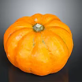 Fresh Bright Orange Round Pumpkin with Smooth Texture for Healthy Autumn Recipes