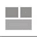 Modern Ceiling Design With Square Rectangular Patterns And Decorative Borders