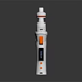 White Handheld Computer Accessory With USB Port Digital Display And Orange Buttons