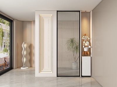 Entrance aisle partition 3d model