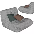 Modern Lazy Sofa Single Sofa Leisure Chair 3d model
