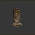 Traditional Ceramic Vessel With Intricate Carved Dragon Patterns And Cylindrical Pedestal Base