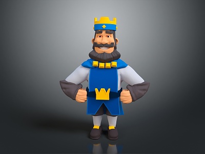 Modern Game Character King Cartoon King Anime King 3d model