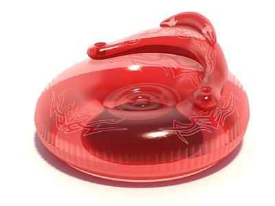 Red Inflatable Water Swim Ring Play Equipment For Outdoor Fun Activities 3d model