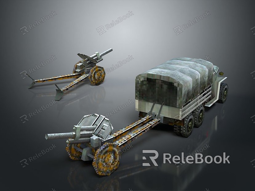 Artillery Gun Artillery Ship Gun Gun Siege Gun Cannon Anti-aircraft Breaking Heavy Gun Heavy Gun model