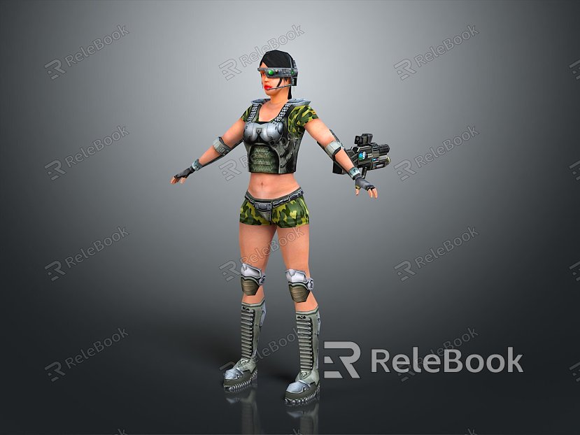 Sci-fi Beauty Cyber Beauty Sci-fi Woman Warrior Future Woman Warrior Sci-fi Lady Soldier Cyber Woman Warrior model