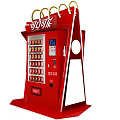 Red Coca Cola Vending Machine With Multiple Beverage Selections And Modern Design 3d model