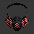 Modern LED Headlamp With Red Black Design And Adjustable Strap