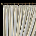 Elegant White Flowy Curtains With Tassel Ties And Soft Pleated Design 3d model