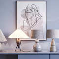 Modern Table Lamp Table Lamp Combination TV Cabinet 3d model