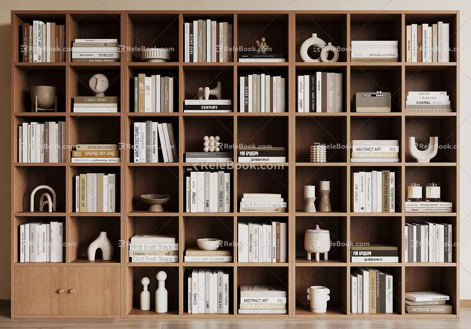 Modern Bookshelf 3d model