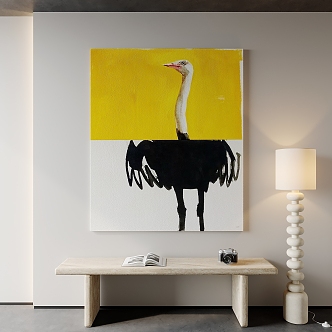 Modern Animal Painting Decorative Painting 3d model