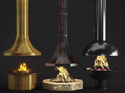 Industrial LOFT Stove Matches 3d model