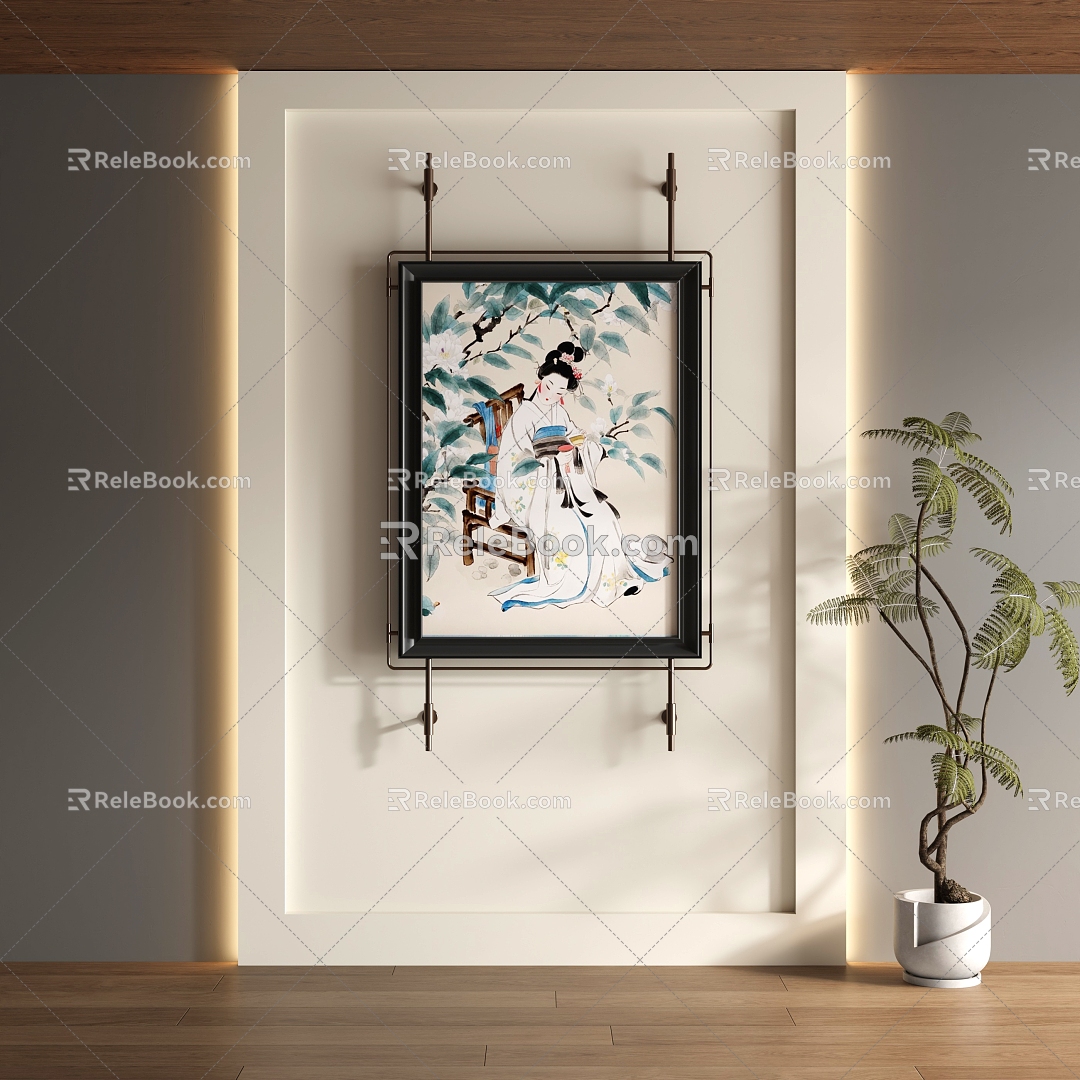 New Chinese Decorative Painting 3d model