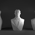 Geometric Bust Ornament Set Modern Minimalist Decorative Figurines Sculptural Home Decor