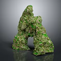 Natural Stone Decorative Rock With Green Moss For Garden Landscape Ornament Design