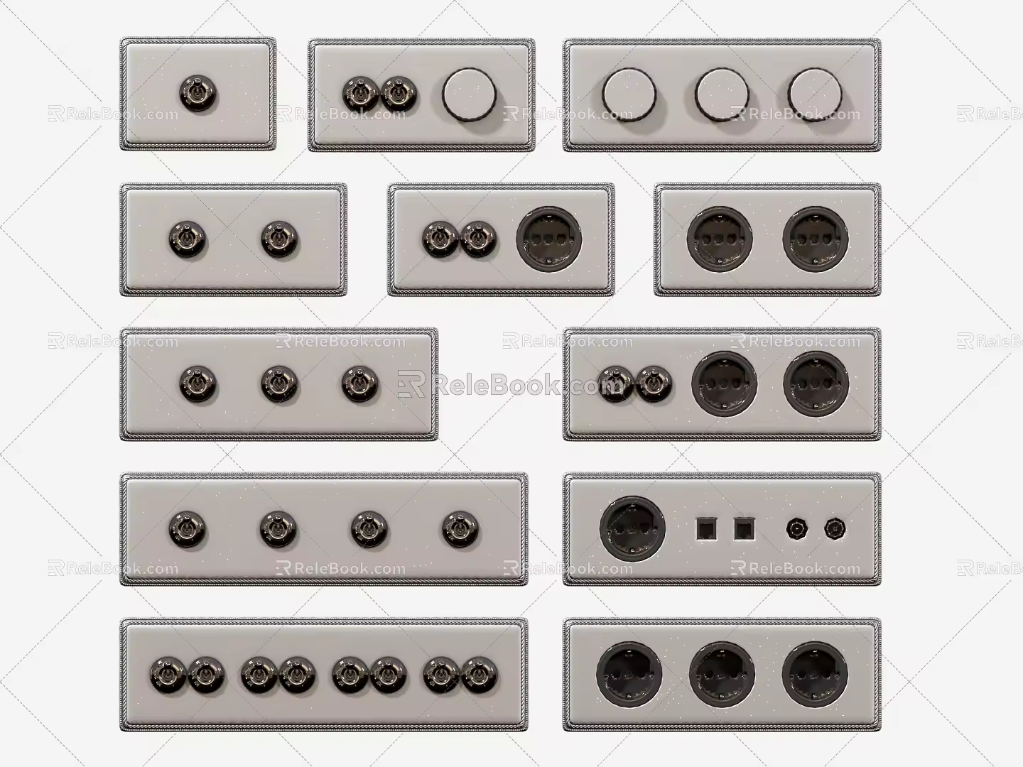 Modern socket intelligent switch socket 3d model