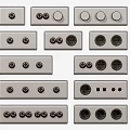 Modern socket intelligent switch socket 3d model