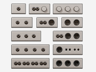 Modern socket intelligent switch socket 3d model