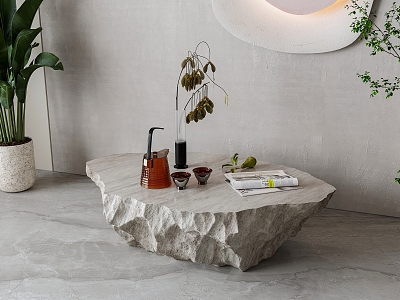 Silent Wind Stone Tea Table model