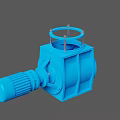 Blue Industrial Equipment With Motor And Top Opening Structure Design