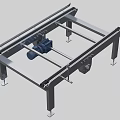 Industrial Equipment Metal Frame Structure Featuring Electric Motor And Heavy Duty Support Rails