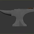 Anvil forging hammer iron cartoon forging game items game props game equipment 3d model