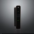 Smart Door Lock With Numeric Keypad Fingerprint Recognition And Modern Black Gold Finish Design