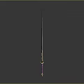 Medieval Decorative Sword With Metal Blade Golden Hilt And Purple Handle