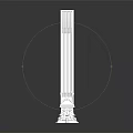 Classical Decorative Column Base With White Ornate Leaf Carvings And Intricate Patterns 3d model