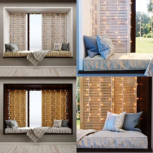 Modern Bay Window Colorful Light 3d model