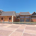 Traditional Chinese Ancient Architecture With Classic Roof Eaves Courtyard And Decorative Details