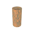 Cylindrical Decorative Component Showcasing Copper Teal Textured Wall Surface